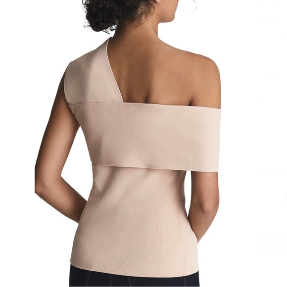 NEW REISS PINK ONE-SHOULDER KNIT TOP - Picture 6 of 9